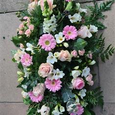 Pastel coffin spray 