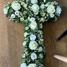 Floral cross  3ft 