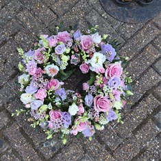 Lilic and pink wreath 